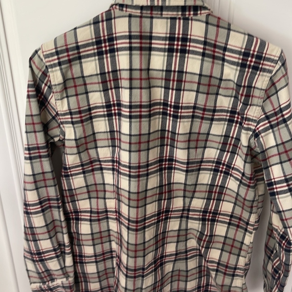 Chaps Women’s full zip up paid flannel shirt size M - Picture 10 of 11